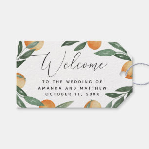 Mediterranean Wedding Welcome Italian Citrus Gift Tags