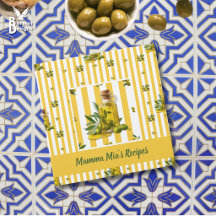 Mediterranean Yellow Stripe Personalised Olive Oil