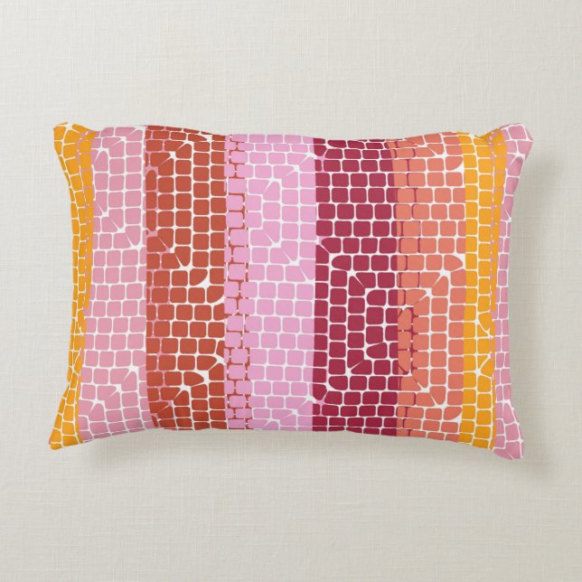 Mediterreanen Mosaic Accent Pillow (Back)