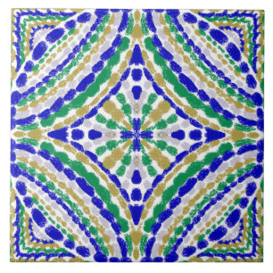 Meditteranean Multicolor Mosaics Hand Painted Tile