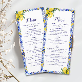 Meditterranean Style Wedding with italian tiles Programme