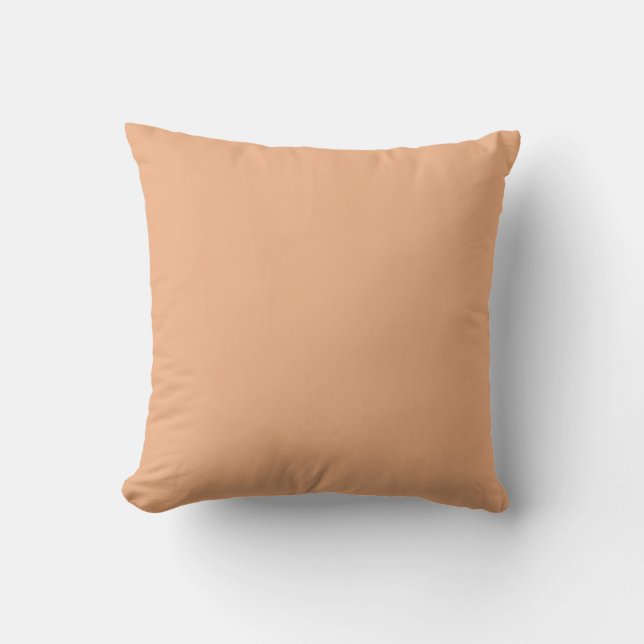 Medium Apricot / Peach Solid Colour Pairs 6192 C Cushion (Front)