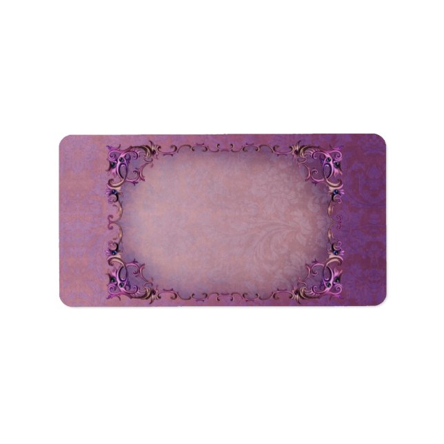 Medium Autumn Brocade Horizontal Apothecary Label (Front)