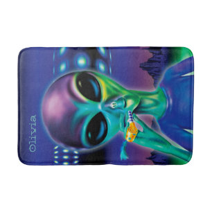 Medium bath mat Alien take me to your Party