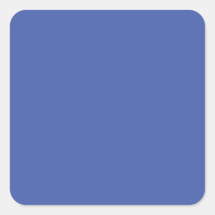Medium Blue #445EAA, Faded Blue Square Sticker