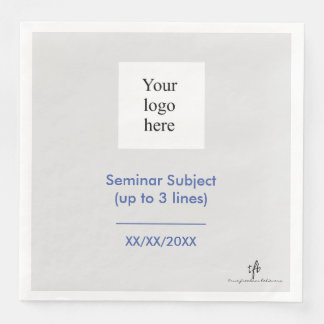 Medium Blue and Lt. Grey In-Person Seminar Logo Napkin