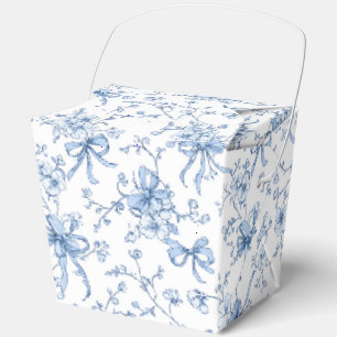 Medium Blue and White Coquette Favour Box