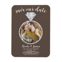 Medium Brown Diamond Ring Bling Save the Date