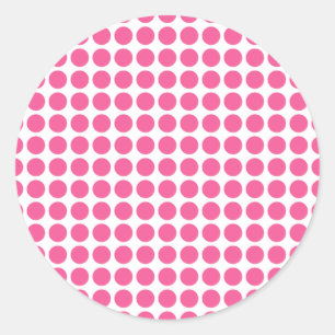 Medium Bubble Gum Dots Classic Round Sticker