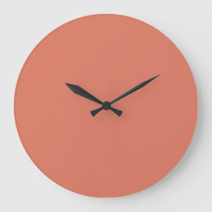 Medium Coral Pink Solid Colour Pairs SW 6620 Large Clock