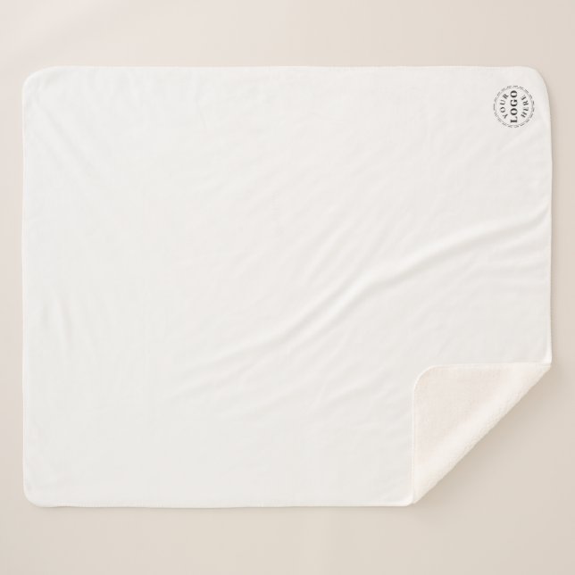 Medium Custom Sherpa Blanket – Business Branding (Front (Horizontal))