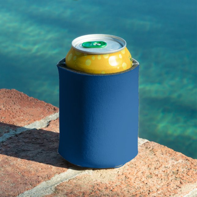 Medium Electric Blue Solid Colour Can Cooler (In Situ Pool)