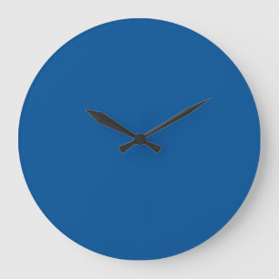 Medium Electric Blue Solid Colour Large Clock