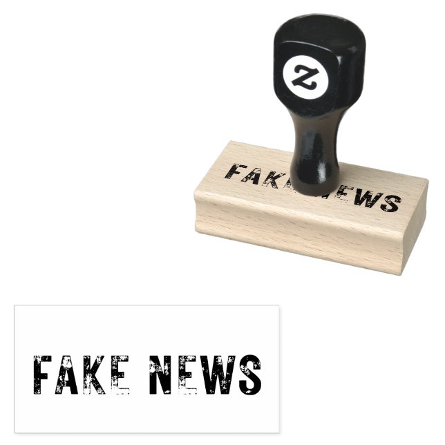 Medium FAKE NEWS Rubber Stamp (Stamped)