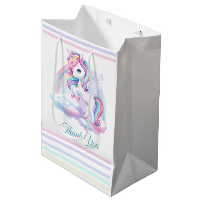 Medium Gift Bag to a magical birthday party. (Front Angled)