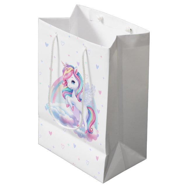 Medium Gift Bag to a magical birthday party. (Front Angled)