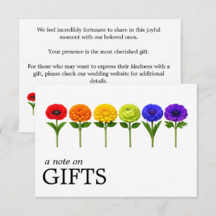 🌈 Medium Gift Note LGBTQ Flourish Together Enclosure Card