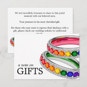 🌈 Medium Gift Note LGBTQ Painted With Love Enclosure Card