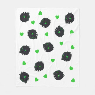 Medium Green Eyed Monster Fleece Blanket