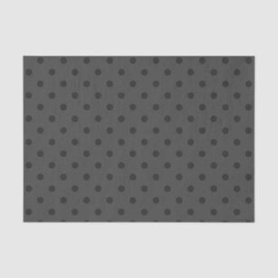 Medium Grey & Dark Grey Polka Dots Tissue Paper