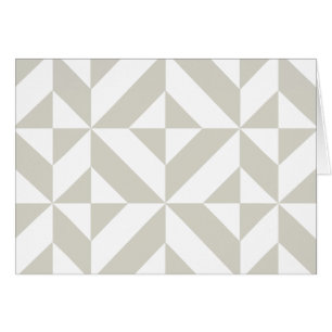 Medium Grey Geometric Deco Cube Pattern