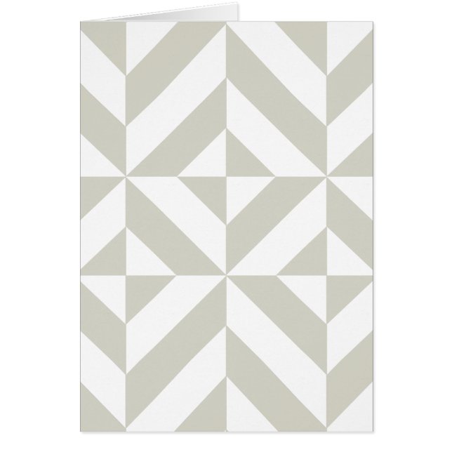 Medium Grey Geometric Deco Cube Pattern (Front)