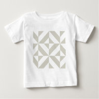 Medium Grey Geometric Deco Cube Pattern