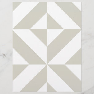 Medium Grey Geometric Deco Scrapbook Paper