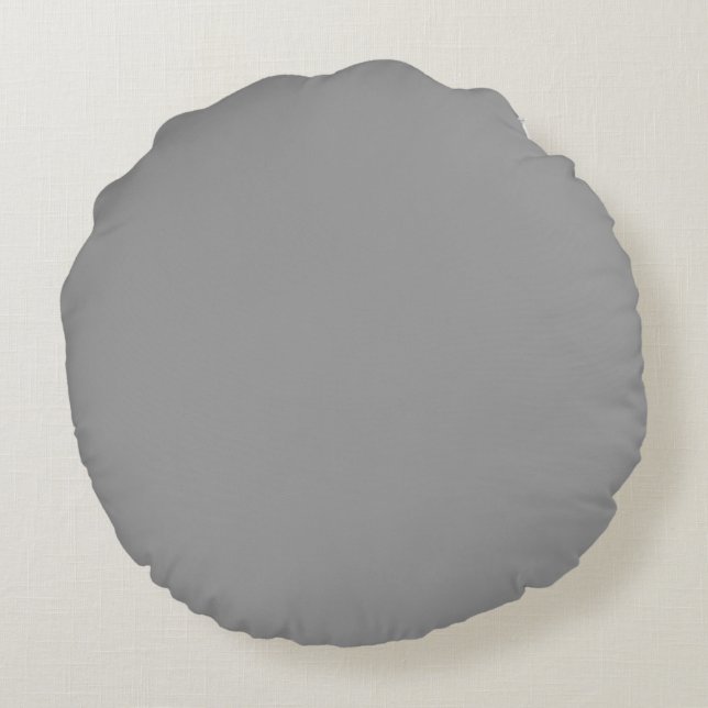 medium grey Solid plain colour pillow (Back)