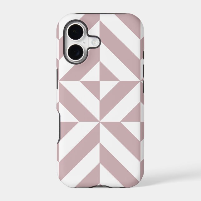 Medium Mauve Geometric Deco Cube Pattern (Back)