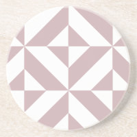 Medium Mauve Geometric Deco Cube Pattern