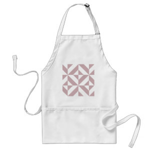 Medium Mauve Geometric Deco Cube Pattern Standard Apron