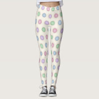 Medium Multicolored Pastel Distressed Polka Dots