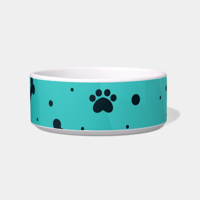 Medium Paw Print Pet Bowl (Left)