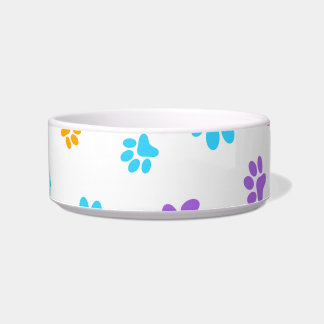 Medium Paw Print Pet Bowl