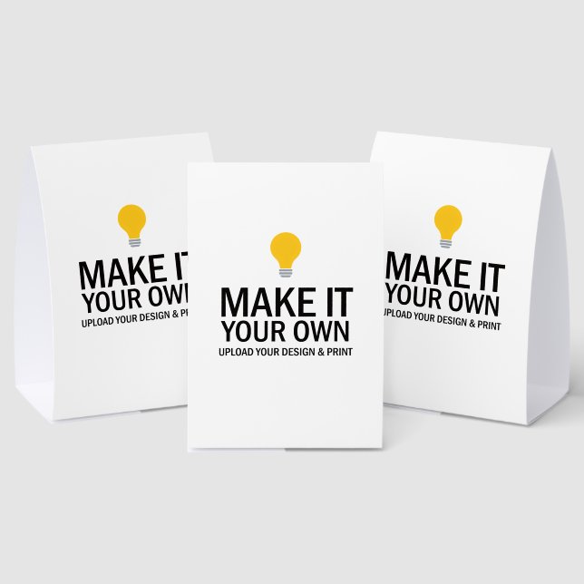 Medium Personalised Table Tent Sign with Your Logo (Insitu(Multi))