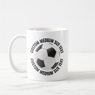 Medium Personalized Text Tennis Ball 11oz. Custom Coffee Mug