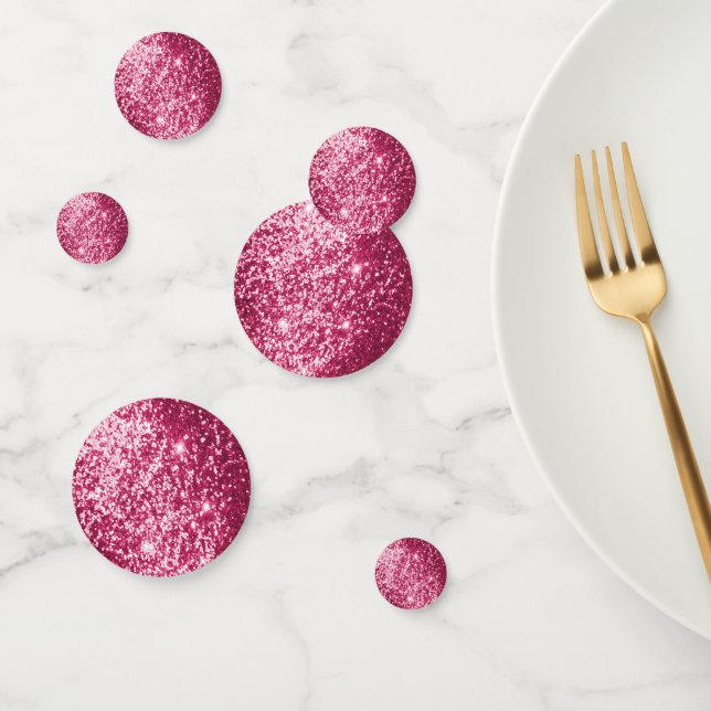 Medium Pink Glitter Confetti (Group)