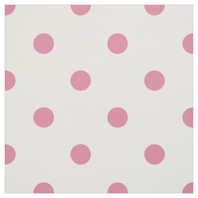 Medium Pink Polka Dots Fabric (Swatch)