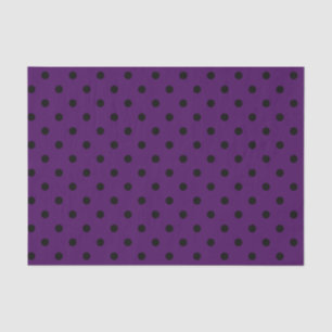 Medium Purple & Black Polka Dots Tissue Paper