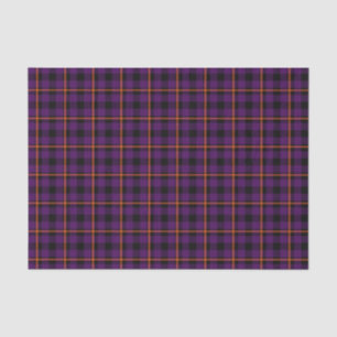 Medium Purple & Orange Tartan 02 Tissue Paper
