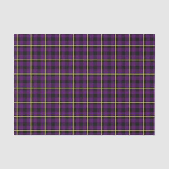 Medium Purple & Yellow Tartan Tissue Paper (Front)