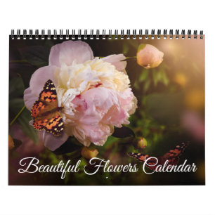 Medium Size Beautiful Flowers Calendar