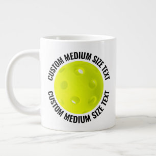 Medium Size Personalised Text Giant Pickleball Mug
