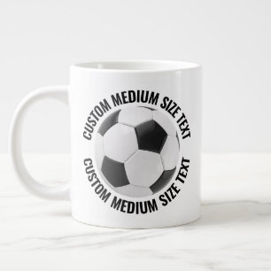 Medium Size Personalised Text Giant Soccer Mug