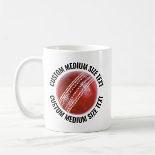 Medium Size Text 11oz Personalised Cricket Mug