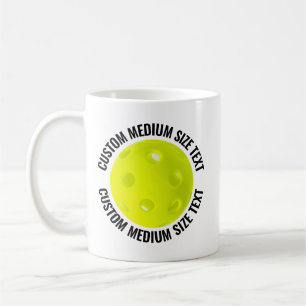 Medium Size Text 11oz Personalised Pickleball Mug