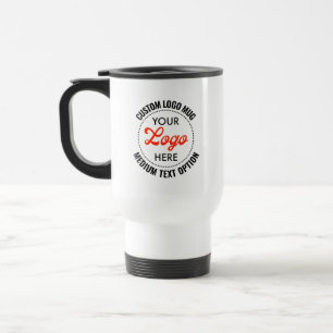 Medium Size Text Promotional Logo Travel Mug