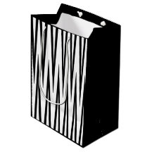 Medium-Sized Black & White Gift Bag