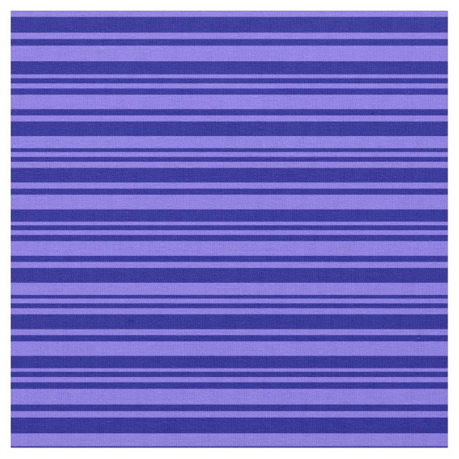 Medium Slate Blue and Dark Blue Coloured Stripes Fabric (Close Up)